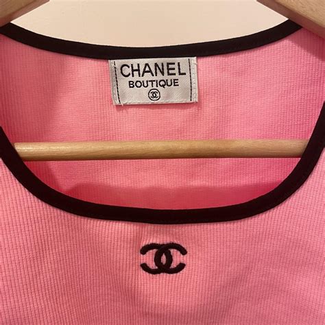 chanel crop top pink